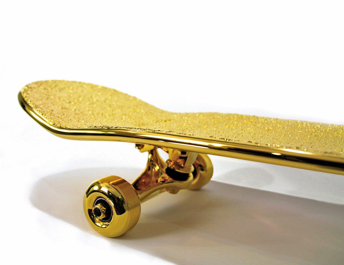 Golden skateboard