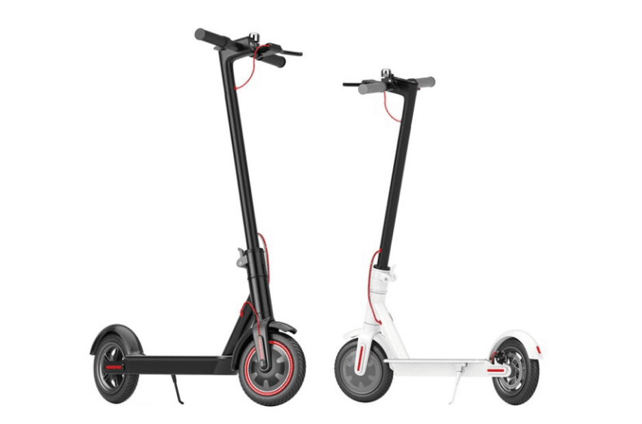 black and white electric scooters