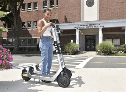 renting a Bird scooter with the app